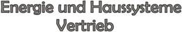 Text: "Energie und Haussysteme Vertrieb" in grauer Schrift auf weißem Hintergrund.