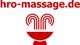Logo mit rotem Text "hro-massage.de" und stilisierter roter Schale darunter.
