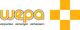 Logo der Wepa mit gelbem Schriftzug und Kreuz, Text: "verpacken, versorgen, verbessern".