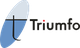 Logo of Triumfo with a stylized T and blue swoosh.