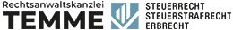 Logo der Kanzlei Temme, spezialisiert auf Steuerrecht, Steuerstrafrecht und Erbrecht.