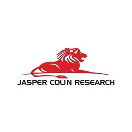 Red lion logo with "Jasper Colin Research" text below.
