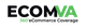 Text logo: "ECOMVA, 360° eCommerce Coverage" with "VA" in green.