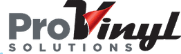 ProVinyl Solutions logo with a stylized, red vinyl graphic.