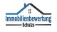 Logo mit Hausdach, Text: "Immobilienbewertung Schulze".