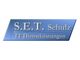 Blaues Logo mit Text: "S.E.T. Schulz IT Dienstleistungen".