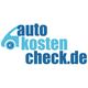 Logo: "autokostencheck.de" in Blautönen mit Autosilhouette und Eurozeichen.