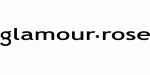 Schwarzer Schriftzug "glamour·rose" auf weißem Hintergrund.