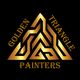 Golden Triangle Painters logo with a gold geometric triangle pattern on a black background.