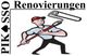 Mann mit Farbrolle, daneben Text: "PIKSSO Renovierungen".