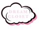 Cloud with text "Dream Closet" inside, outlined in black and pink.