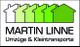 Logo mit fünf grünen Häusern und Text "MARTIN LINNE Umzüge & Kleintransporte".