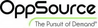 Logo of OppSource with the tagline "The Pursuit of Demand" in green text.