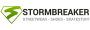 Logo von Stormbreaker mit grünem Symbol und Text: "STRENGTH - SPEED - DEXTERITY".