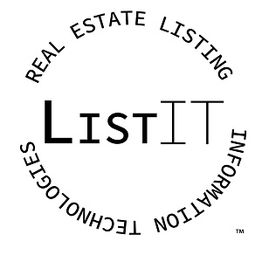 Logo with "ListIT" centered, surrounded by "Real Estate Listing Information Technologies" in a circle.