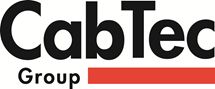 Logo mit dem Text "CabTec Group" und einem roten Unterstrich unter "Group".