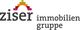 Logo der Ziser Immobilien Gruppe mit stilisiertem Bogen in Gelb, Orange und Rot.