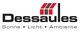Logo mit "Dessaules" und Slogan "Sonne • Licht • Ambiente" sowie einem stilisierten Hausdach.
