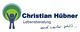 Logo mit Text: "Christian Hübner Lebensberatung und weiter geht's..." und stilisierte Figur.