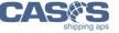 Logo med teksten "CASS shipping aps" og en stiliseret globe i bogstavet "O".