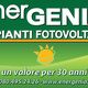 Logo di Energenia: impianti fotovoltaici, con sole stilizzato e dettagli di contatto aziendali.