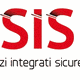 Logo con lettere "SIS" in rosso sopra il testo "servizi integrati sicurezza" in nero.