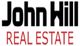 Logo with bold "John Hill" and red "Real Estate" text underneath.