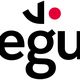 Logo van Regus met zwarte letters en een rode stip boven de 'g'.