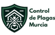 Escudo verde con insecto y texto: "Control de Plagas Murcia".