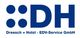Blaues Logo mit "DH" und Text: Dreesch + Holst · EDV-Service GmbH.