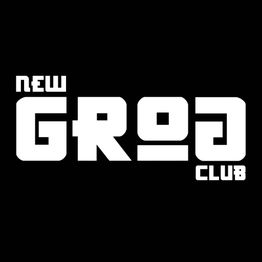 Texto "New Grod Club" en letras blancas sobre fondo negro.