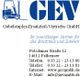 Logo der GEV GmbH mit Kontaktdaten und einer Illustration eines Gabelstaplers.