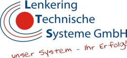 Logo "Lenkering Technische Systeme GmbH" mit rotem Kreis und Slogan "unser System - Ihr Erfolg".