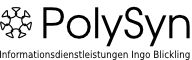 Logo von PolySyn mit dem Text "Informationsdienstleistungen Ingo Blickling".