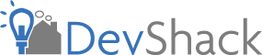 Logo: Glühbirne und Haus-Silhouette neben dem Schriftzug "DevShack".