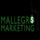 "Mallegro Marketing logo with a dollar sign replacing the 'O' in 'GRO' on a black background."