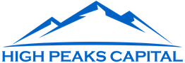 Blue mountain logo with the text "HIGH PEAKS CAPITAL" underneath.