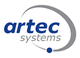 Logo von Artec Systems mit blauem Text und grauem Kreisbogen.