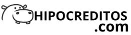 Logotipo de hipocreditos.com con ilustración de un hipopótamo sonriente.