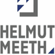 Logo der Helmut Meeth GmbH & Co. KG mit geometrischen Formen in Blau und Grau.
