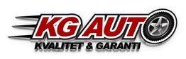 Logo med teksten "KG Auto: Kvalitet & Garanti" og et billede af et dækhjul.