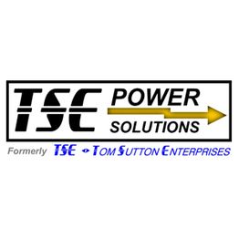 TSC Power Solutions logo with yellow arrow, formerly Tom Sutton Enterprises.