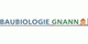Logo mit Text "Baubiologie Gnann" und einem kleinen Häuschen-Symbol rechts.