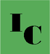 Schwarze Buchstaben "I" und "C" auf grünem Hintergrund.