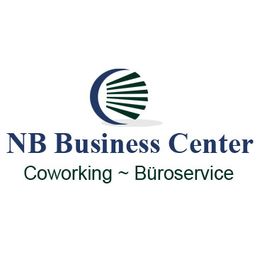 Logo von NB Business Center, Coworking und Büroservice, mit stilisiertem Kreissymbol oben.