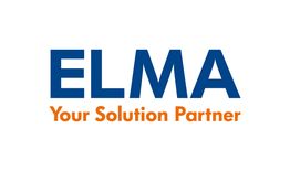 ELMA-Logo mit dem Slogan „Your Solution Partner“ in orange und blauer Schrift.