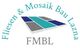Logo von Fliesen & Mosaik Bau Lazna mit Fliesenmuster und Buchstaben "FMBL".