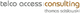 Logo mit Text: "telco access consulting" und darunter "thomas scislowski".