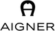 Aigner-Logo mit stilisiertem "A" und Schriftzug darunter.