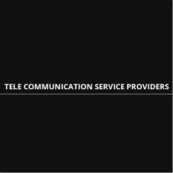 Black background with text: "TELE COMMUNICATION SERVICE PROVIDERS" in white.